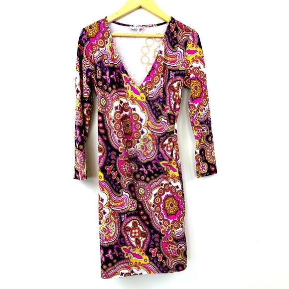 Jude Connally Faux Wrap Dress Small - Picture 1 of 5